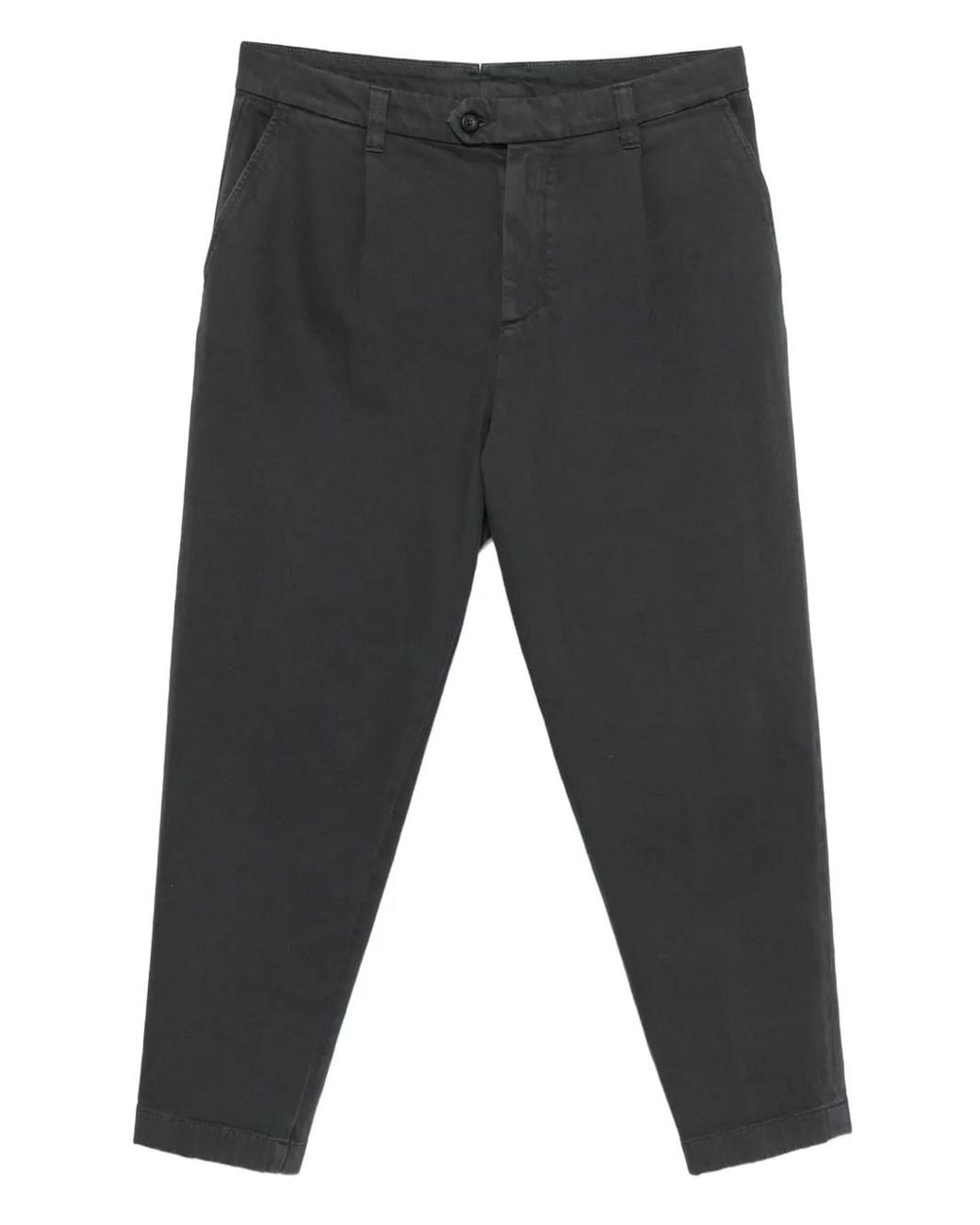 Eleventy Gray Pleated-Pocket Trousers for men