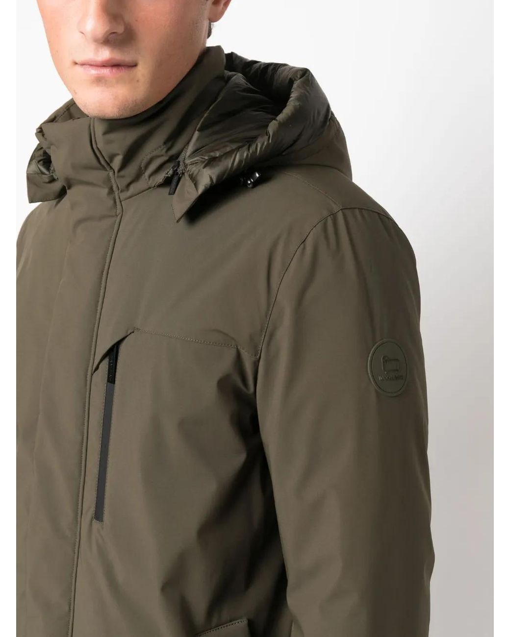 Woolrich Gewatteerde Parka in het Green voor heren