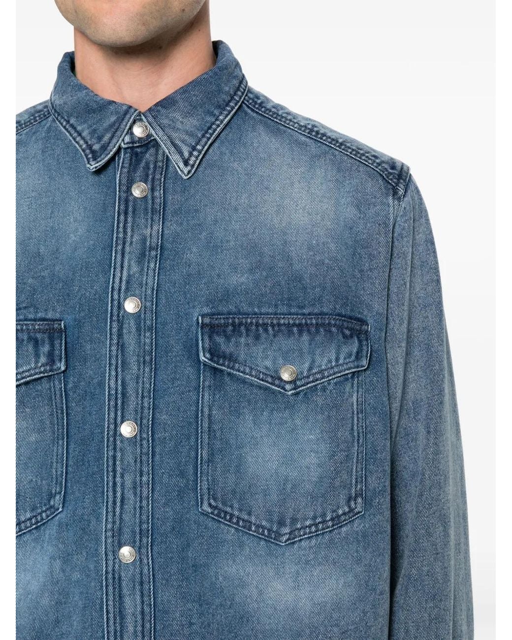 Isabel Marant Blue Tailly Soft Denim Shirt for men