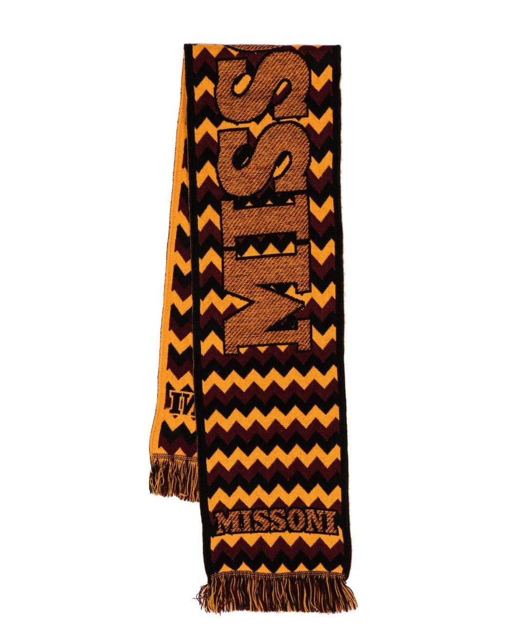 Missoni Sjaal Met Geborduurd Logo in het Oranje voor heren | Lyst NL