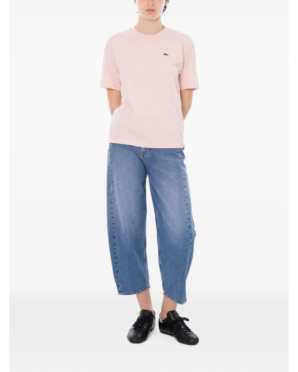 Lacoste Blue T-Shirt À Patch Logo