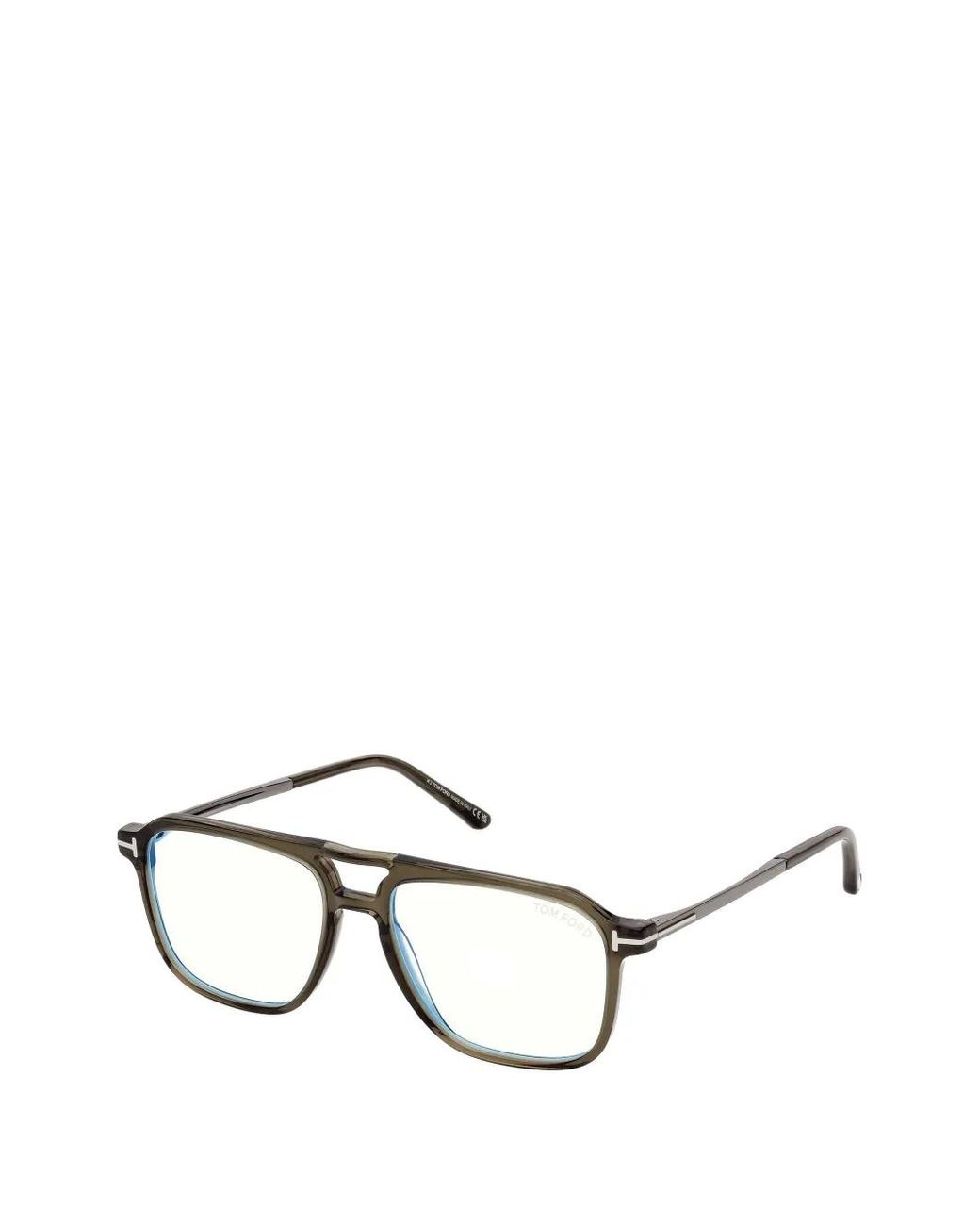 Tom Ford Green Pilot-Frame Glasses for men