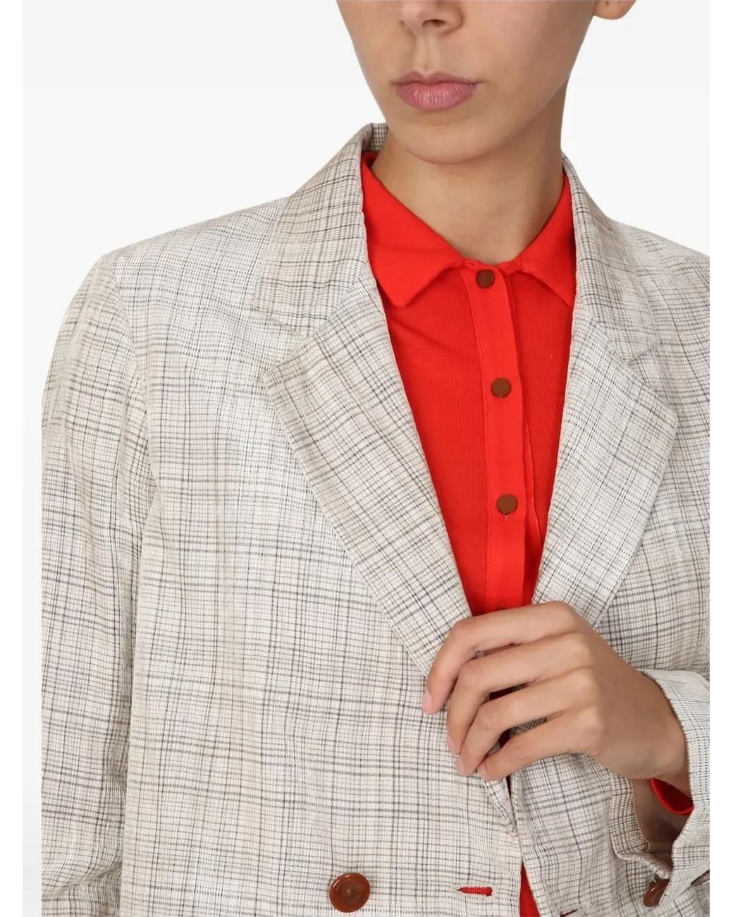Chaqueta A Cuadros Alysi de color White