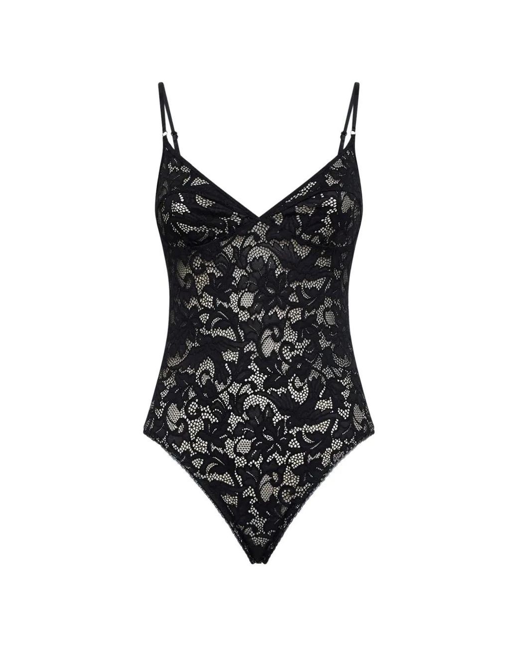 Zimmermann Black Lace Sleeveless Bodysuit