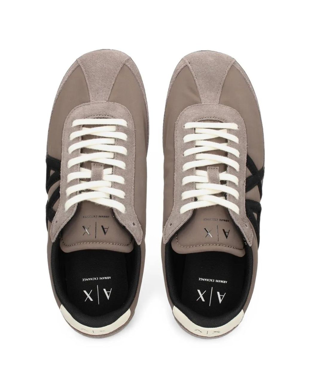 ARMANI EXCHANGE Natural Logo-Patch Low-Top Sneakers for men