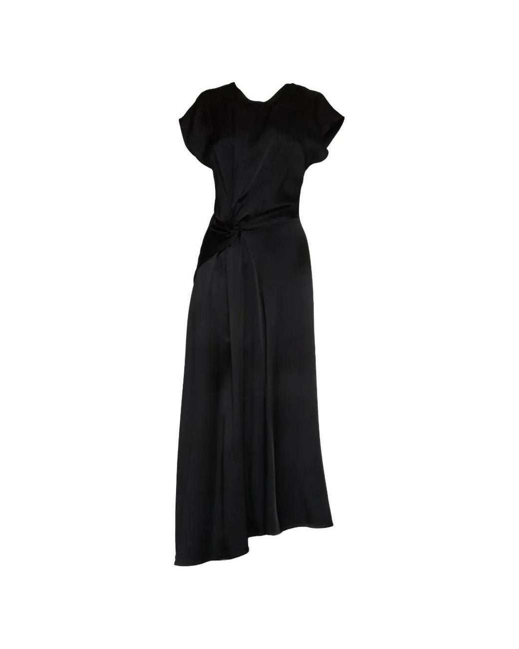 Victoria Beckham Black Aria Midi Dress