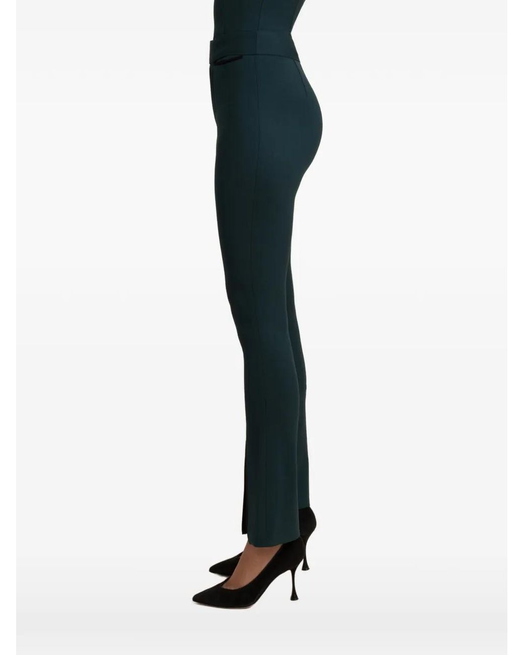 Contessa Mills Blue Helix Slit-Hem Trousers