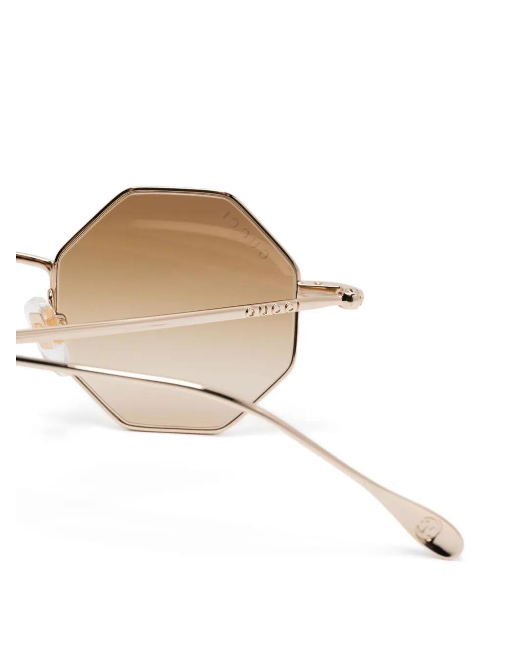Gucci Natural Geometric-Frame Sunglasses