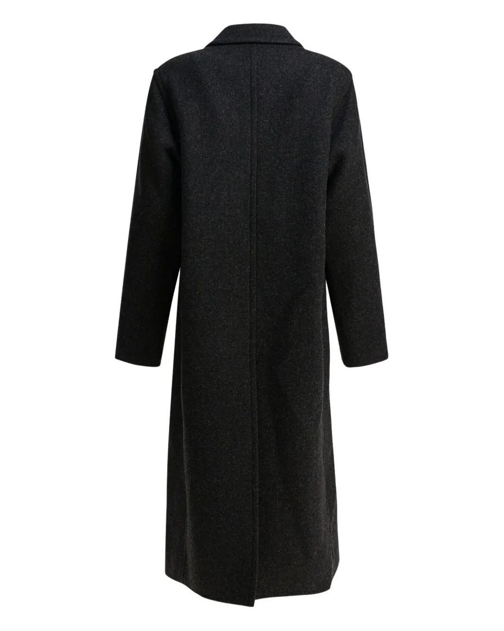 Auralee Black Double-Breasted Wool Coat for men