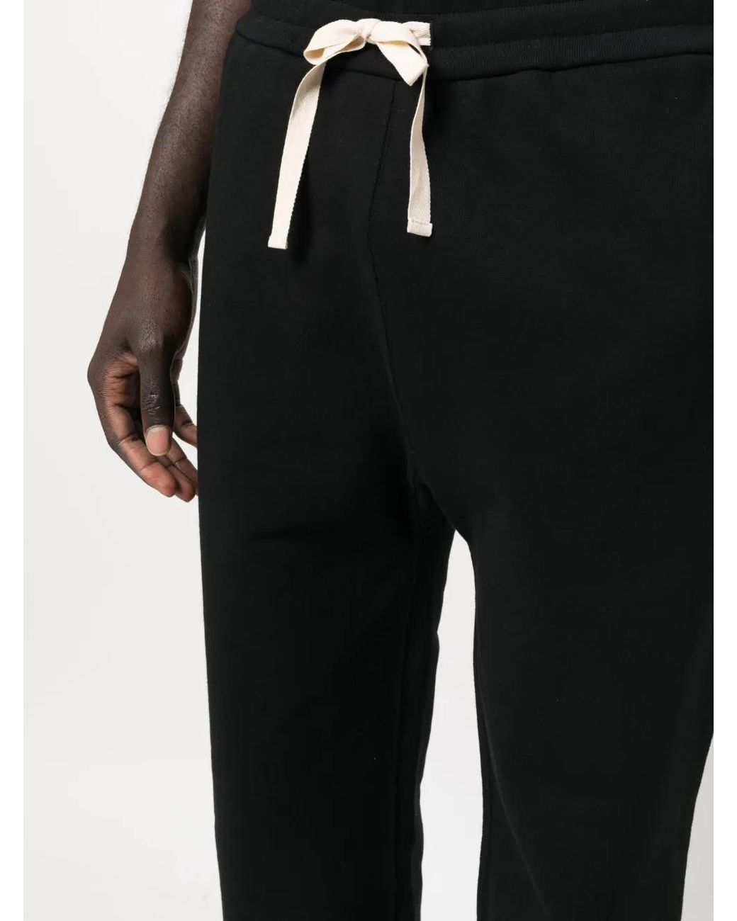Jil Sander Black Compact Cotton Terry Sweatpants for men