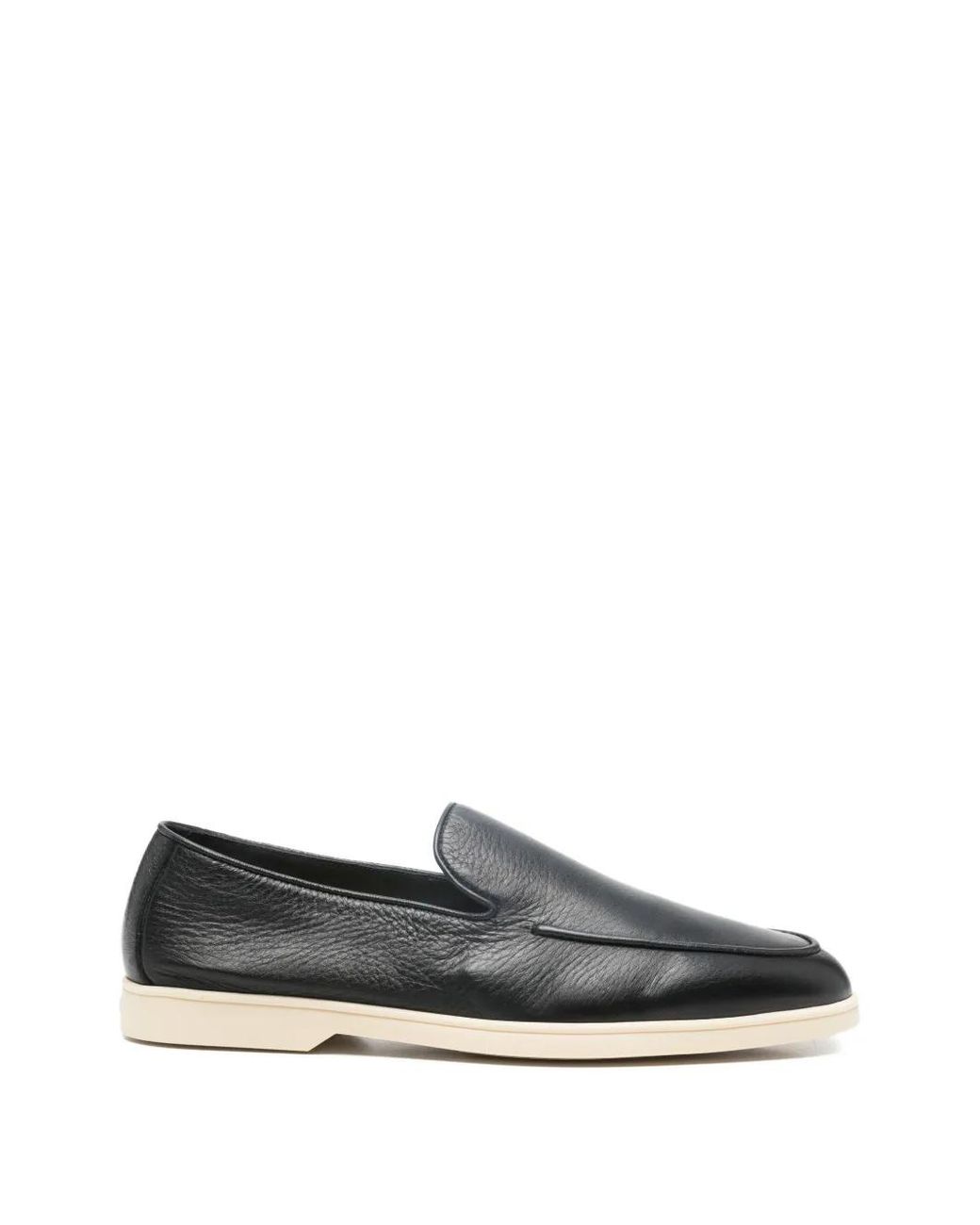 Doucal's Gray Leather Loafers for men