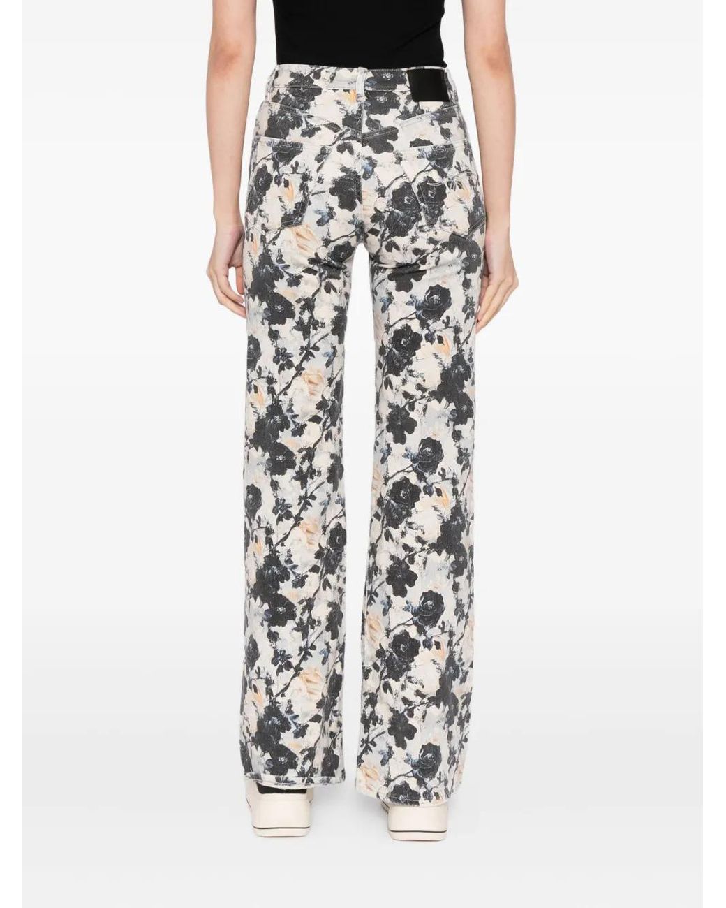R13 White Charlotte Flared Jeans