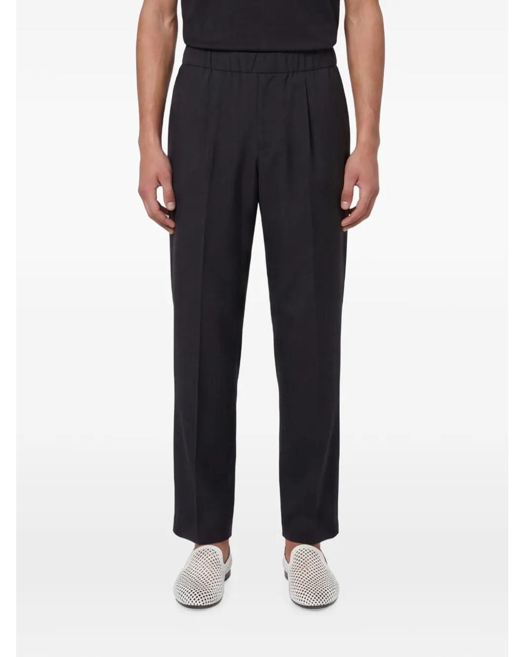 Costumein Black Pantalon Plissé À Taille Élastiquée for men
