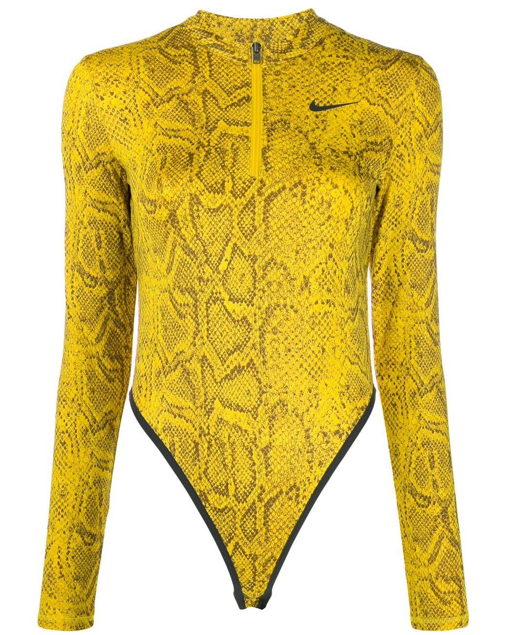 Nike Snake-effect Print Bodysuit in Yellow | Lyst Canada