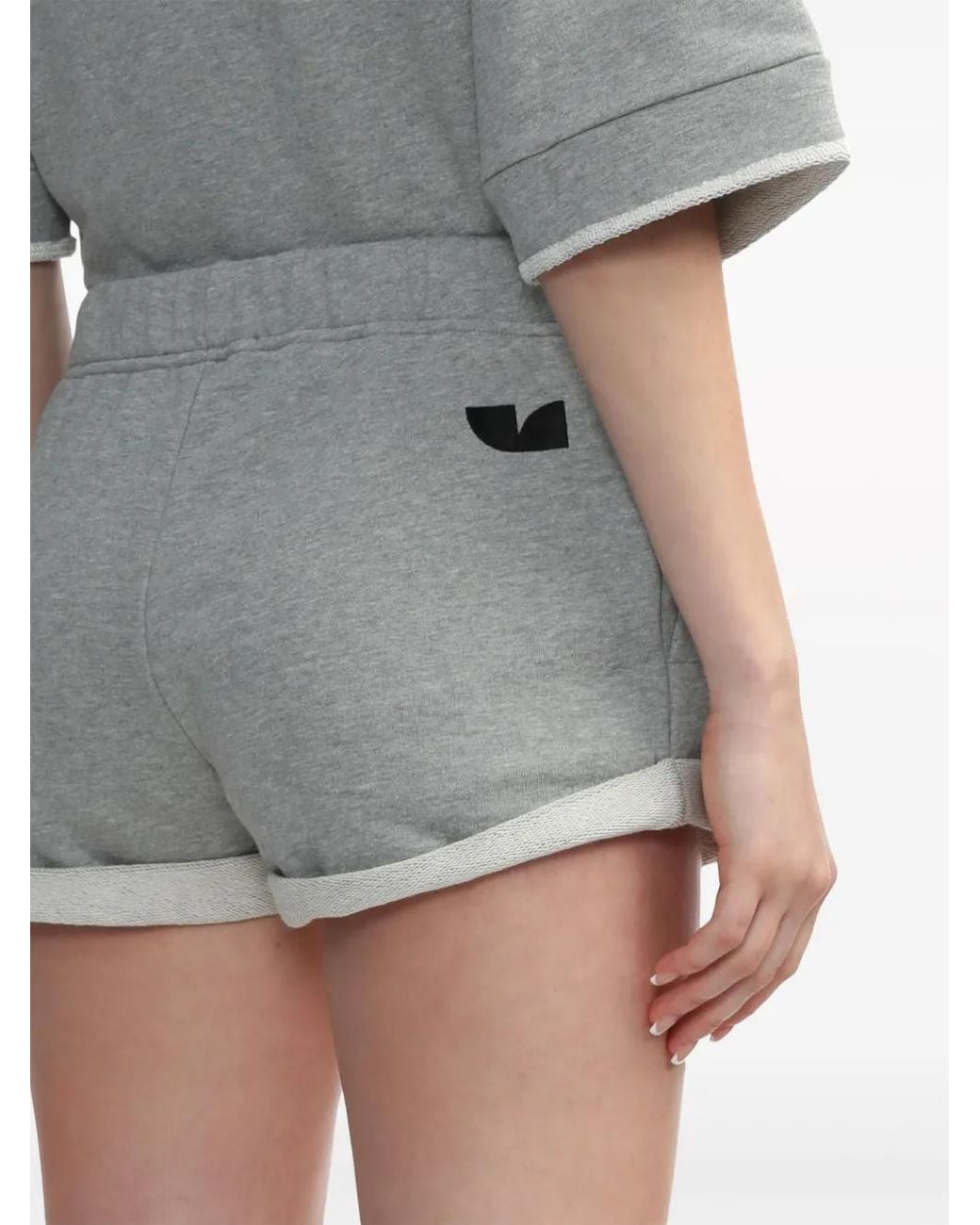 IRO Gray Emmy Organic-Cotton Mini Shorts