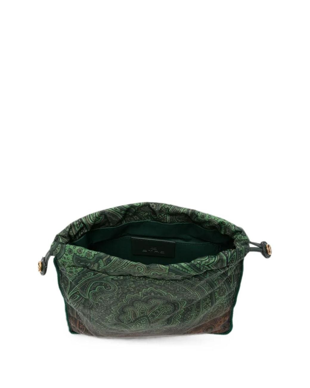 Etro Green Paisley-Print Drawstring Backpack