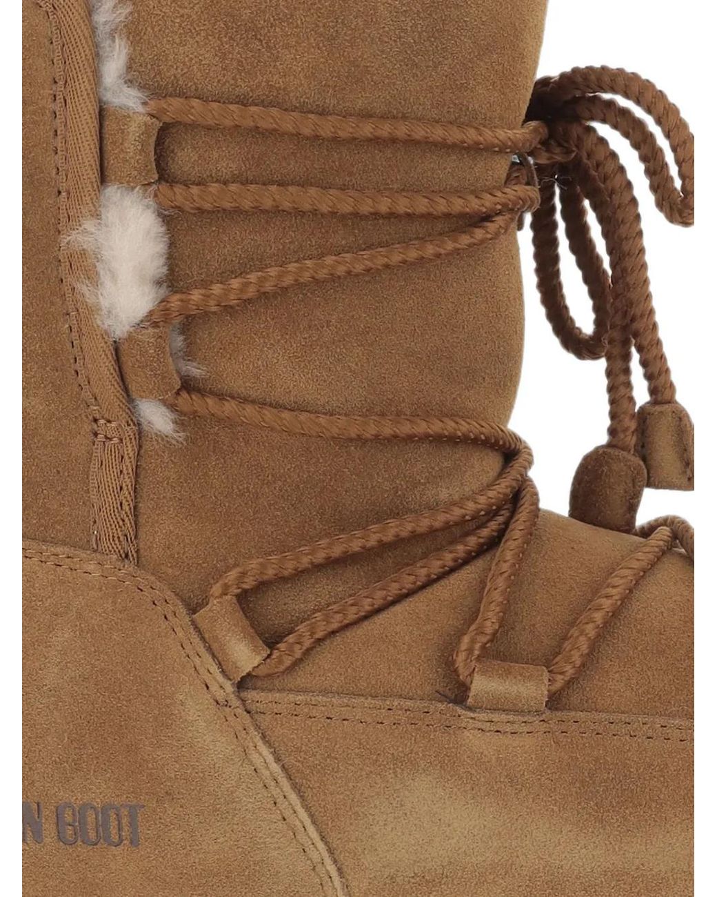 Moon Boot Brown Stiefel Mit Shearling