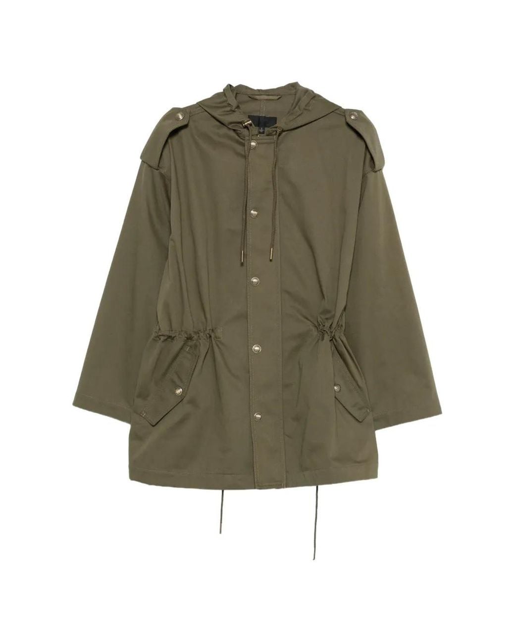 Nili Lotan Green Lucienne Hooded Drawstring Jacket