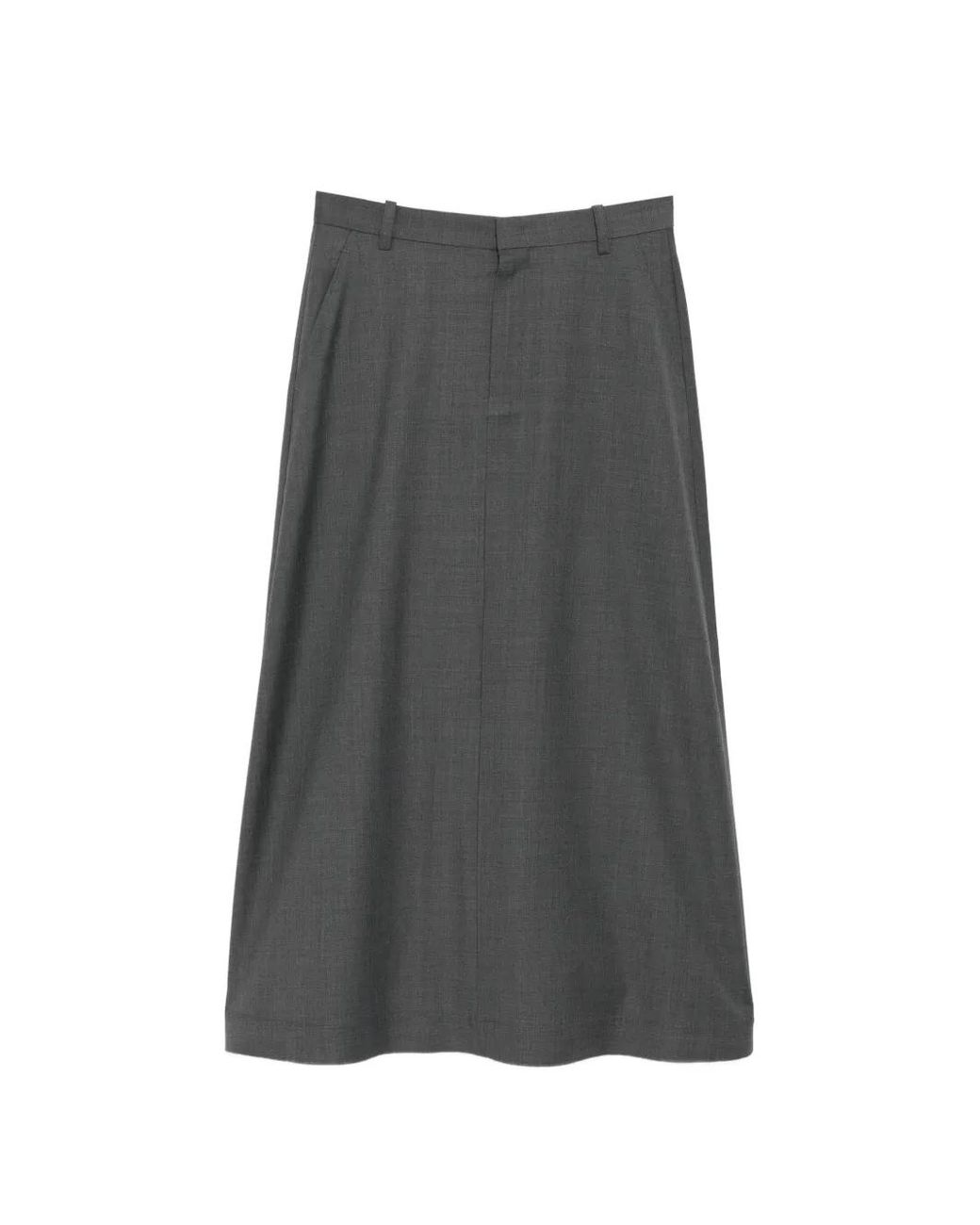 JNBY Gray A-Line Maxi Skirt