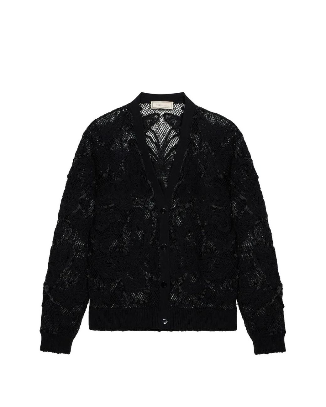 Blumarine Black V-Neck Cardigan