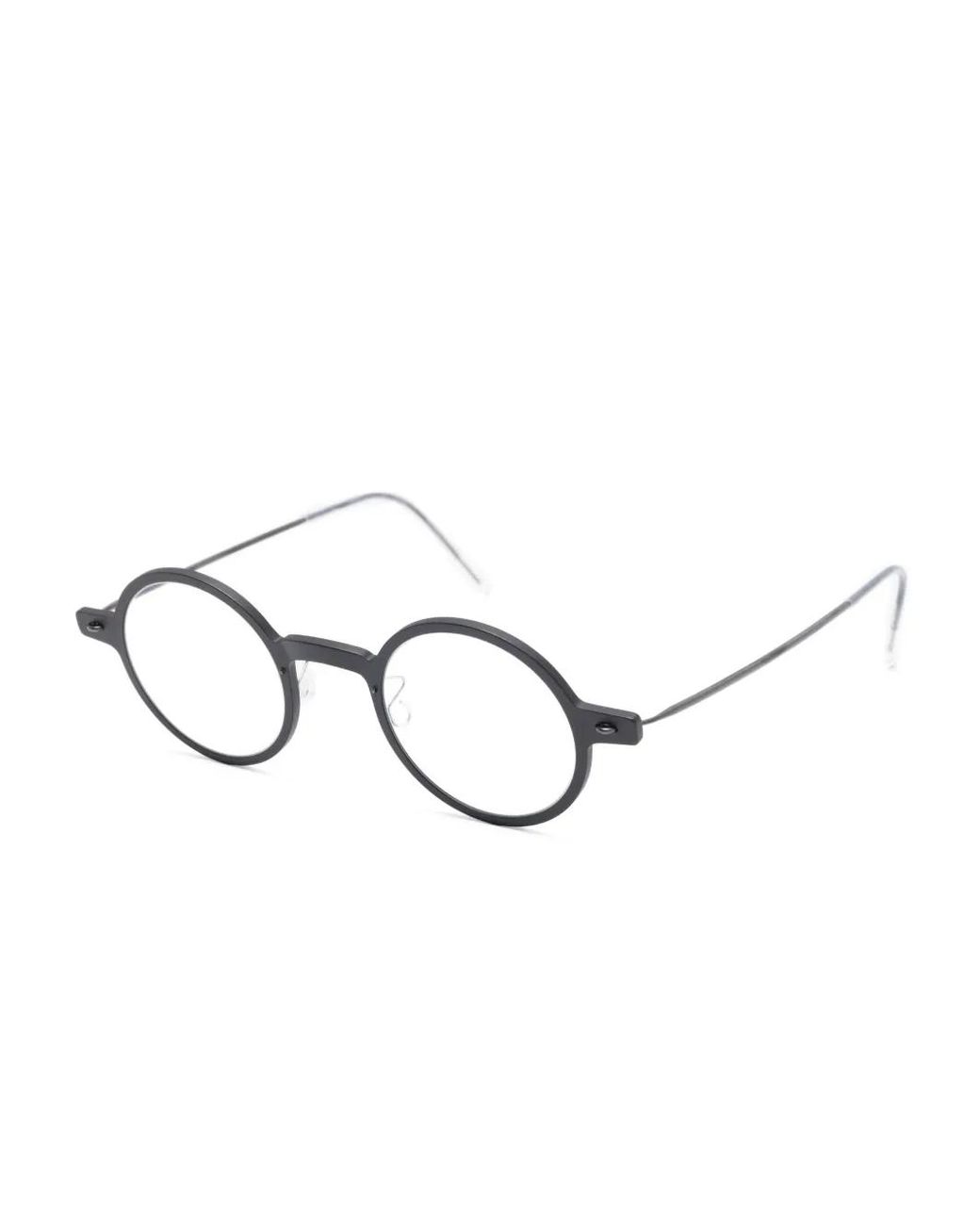 Lindberg Black Round Metal Frames Glasses
