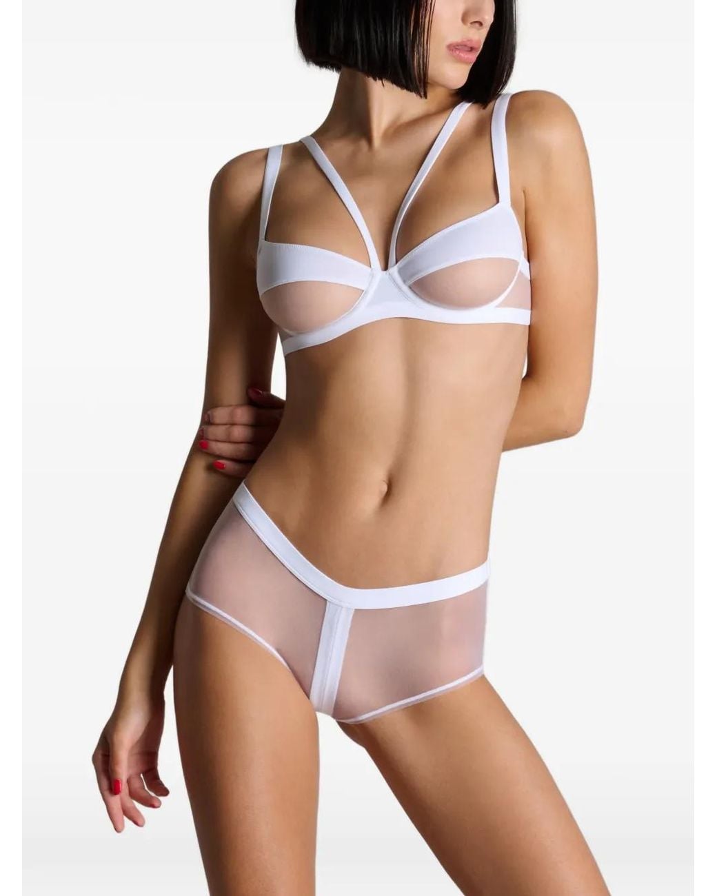 Maison Close White Pure Tentation Openable Shorts