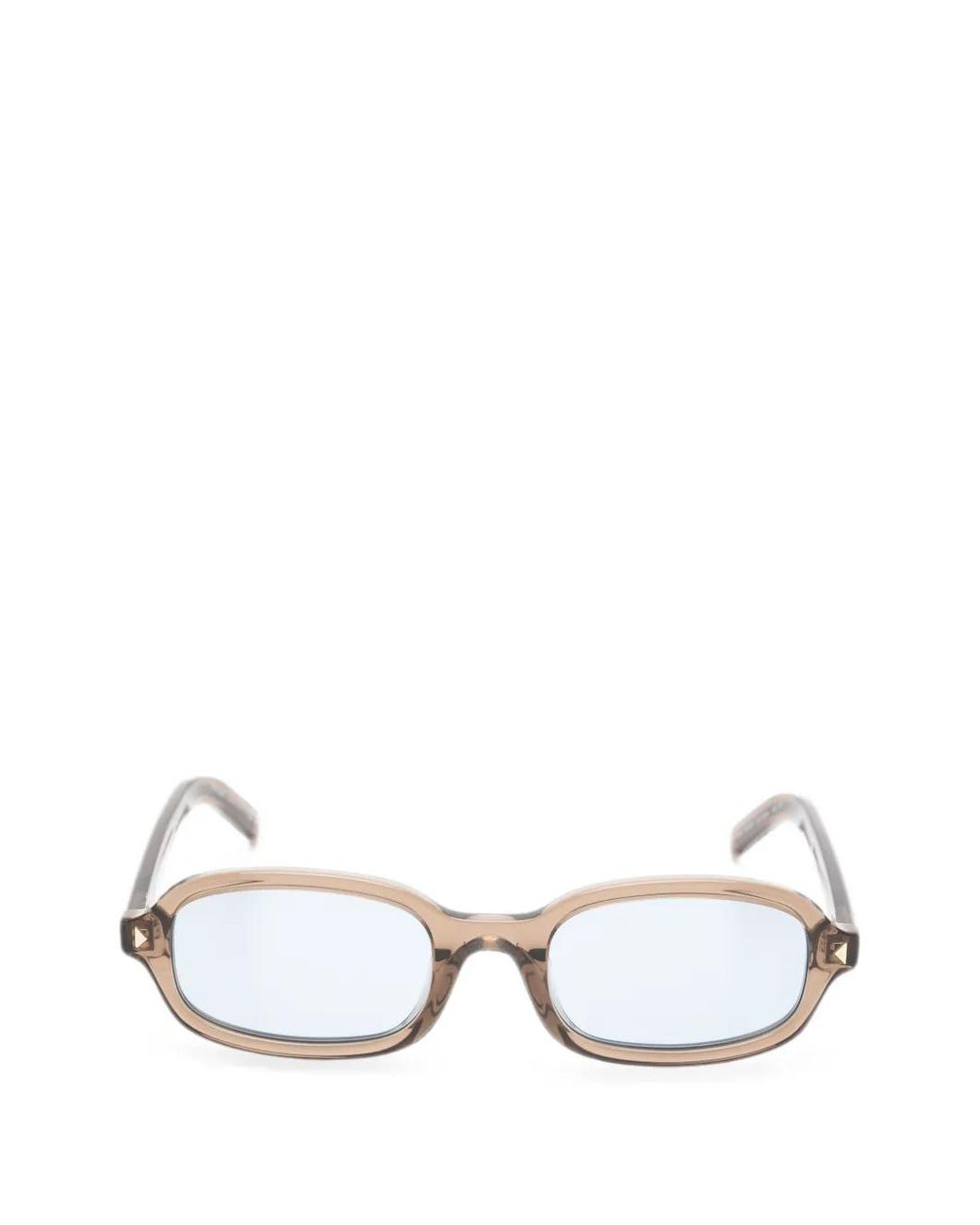 Prada White Rectangle-Frame Sunglasses
