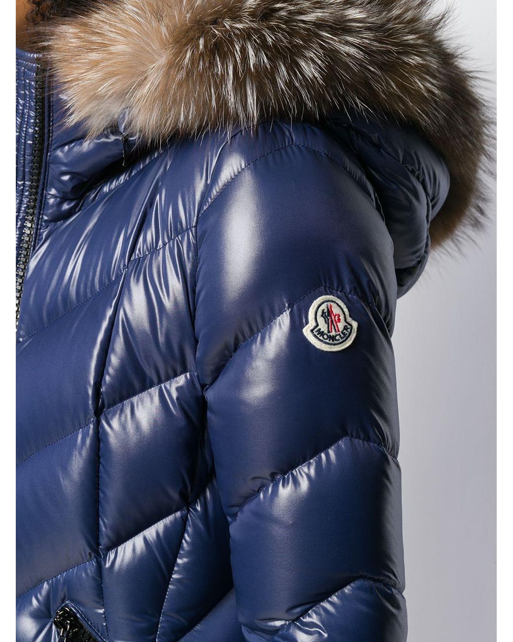 Moncler Daunen 'Fulmarus' Mantel in Blau | Lyst DE