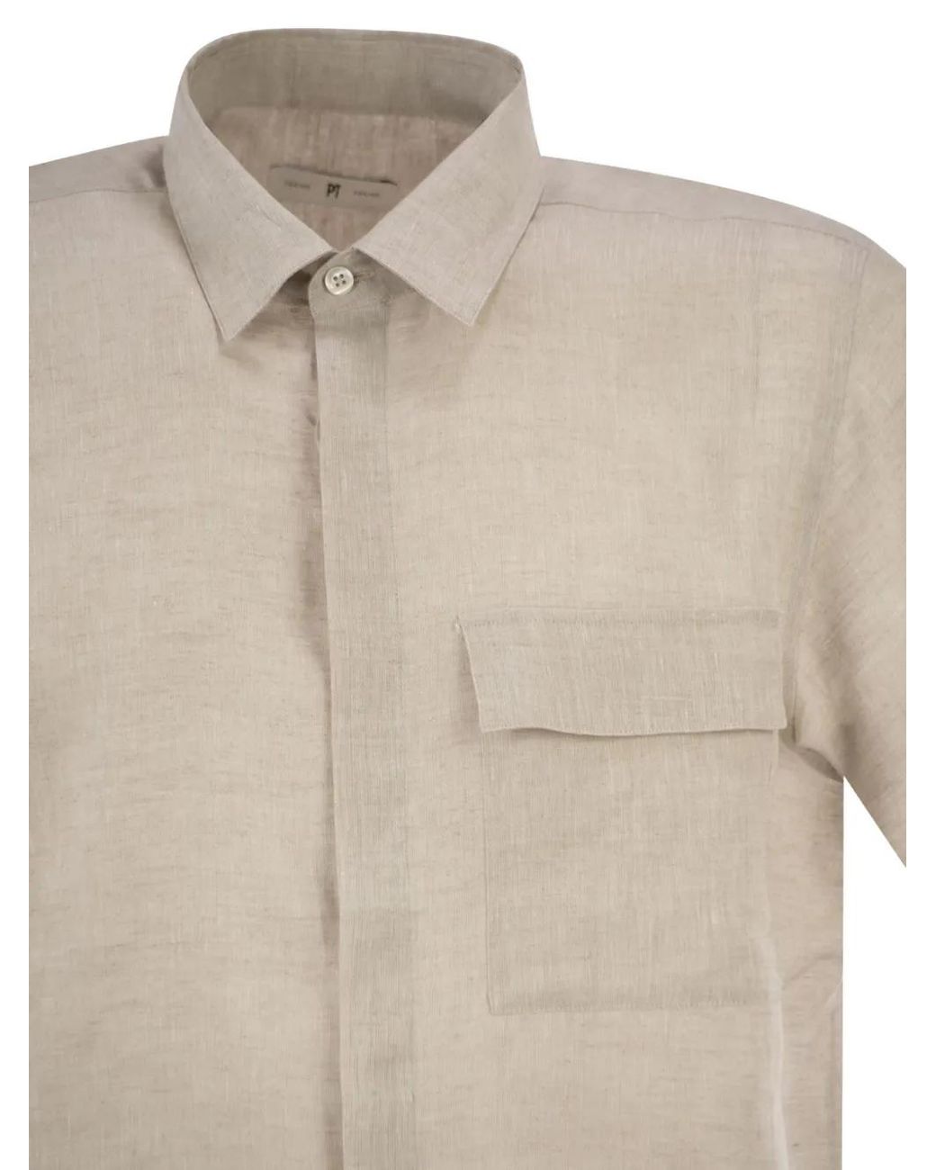 PT Torino Gray Short-Sleeved Shirt for men