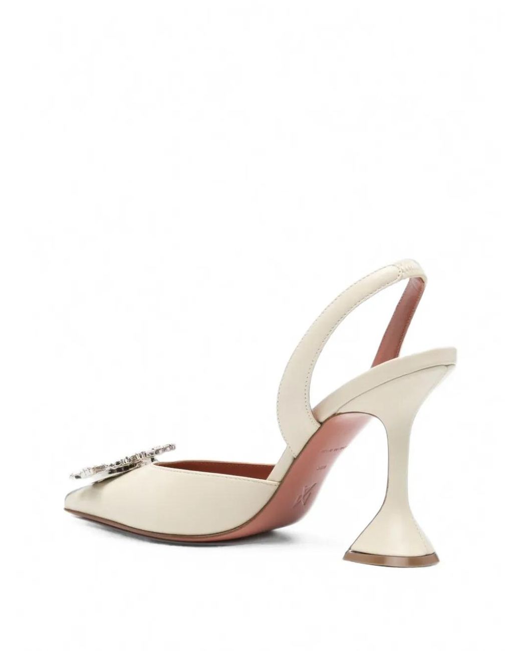 AMINA MUADDI White Begum Crystal-Embellished Pumps