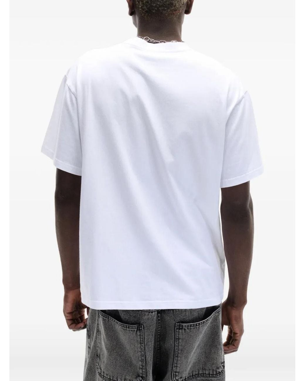 Carne Bollente White Rear Window Embroidered T-Shirt