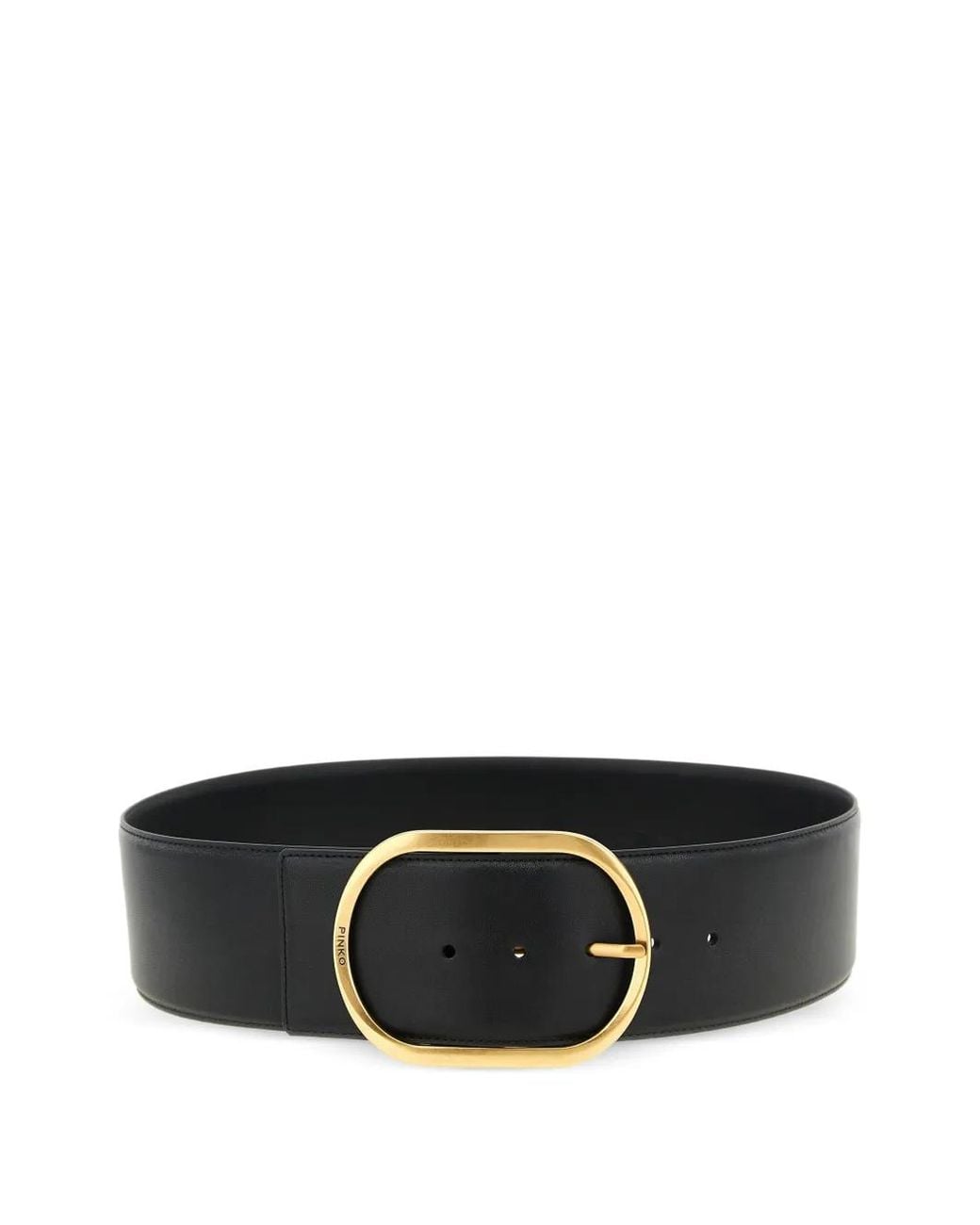 Pinko Black Ceinture En Cuir À Boucle