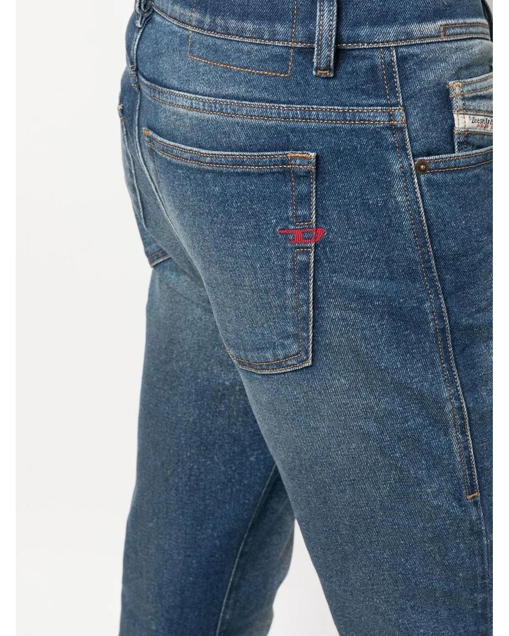 DIESEL Blue 1983 Low-Rise Slim-Cut Jeans for men
