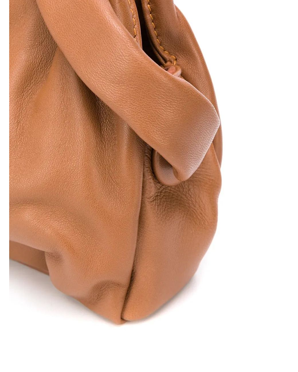 Elleme Brown Ruched Shoulder Bag