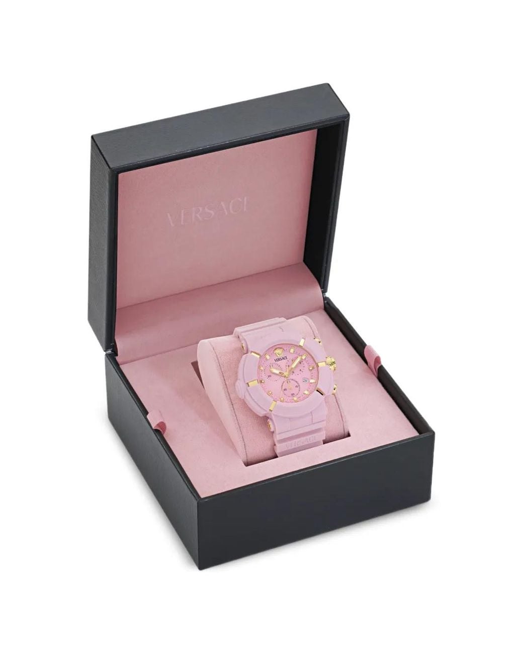 Versace Pink V-Real Active Chrono 44Mm Watch