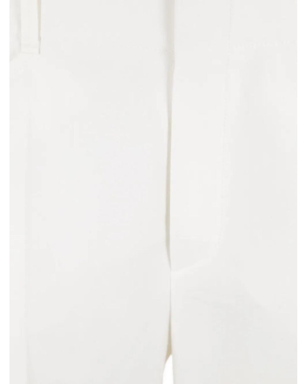 Chloé White Straight Leg Tailored Trousers