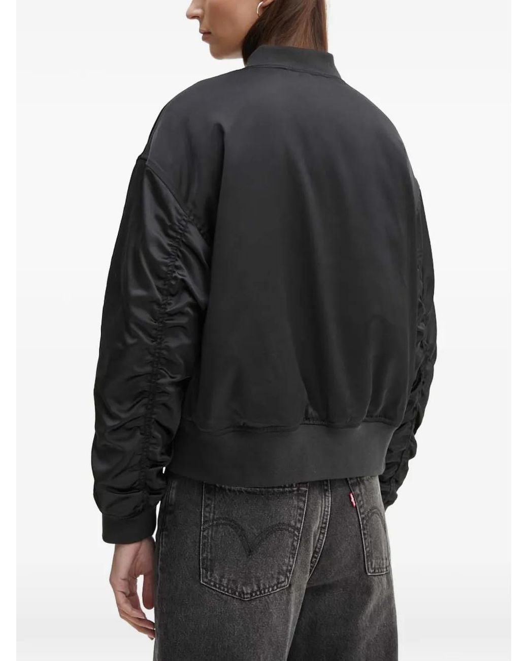 Chaqueta Bómber Con Manga Fruncida Levi's de color Black