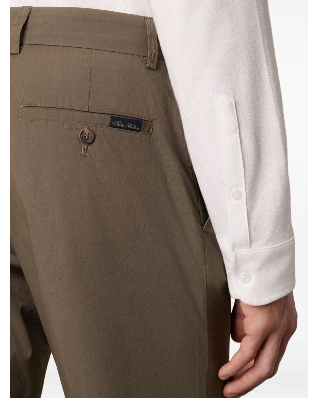 Brooks Brothers White Cotton Chinos for men