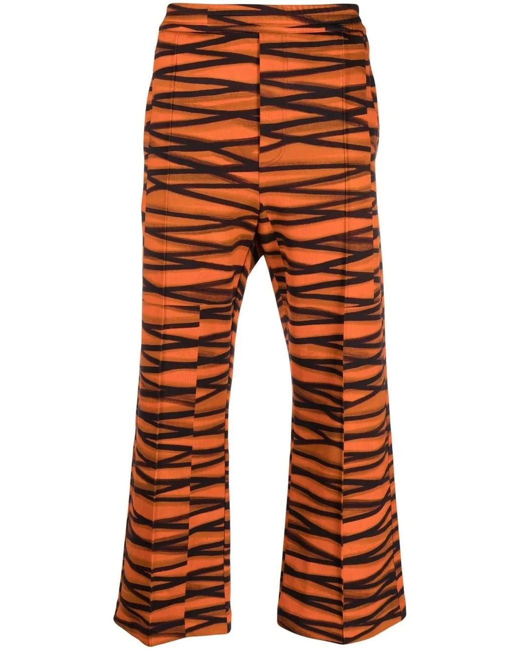 Pierre Louis Mascia Orange Pantalon Ample À Imprimé Géométrique for men