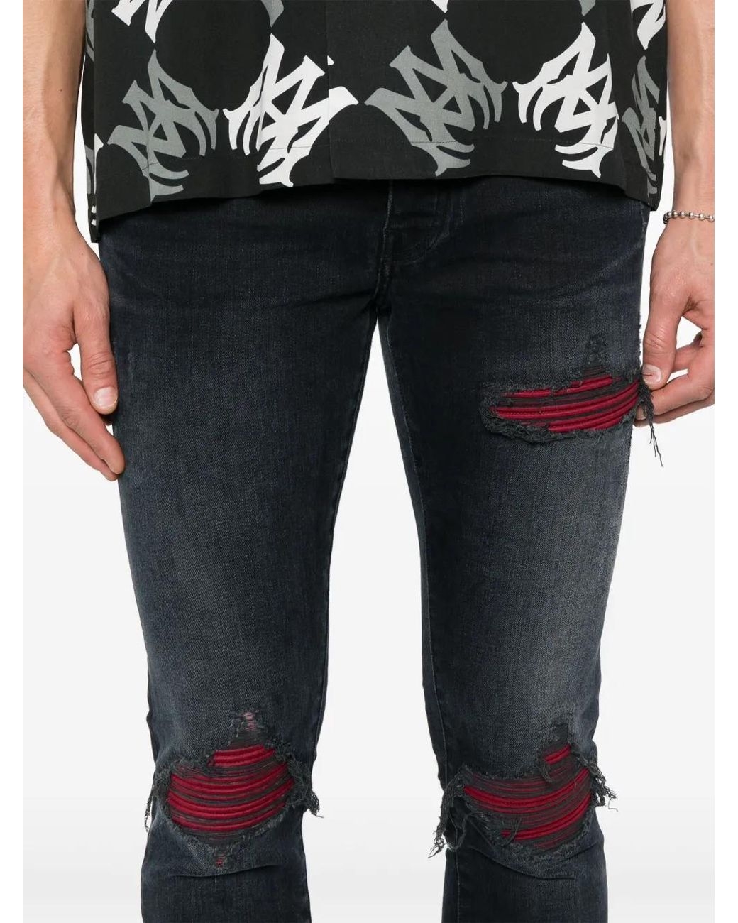 Amiri Blue Mx1 Ultrasuede Jeans for men