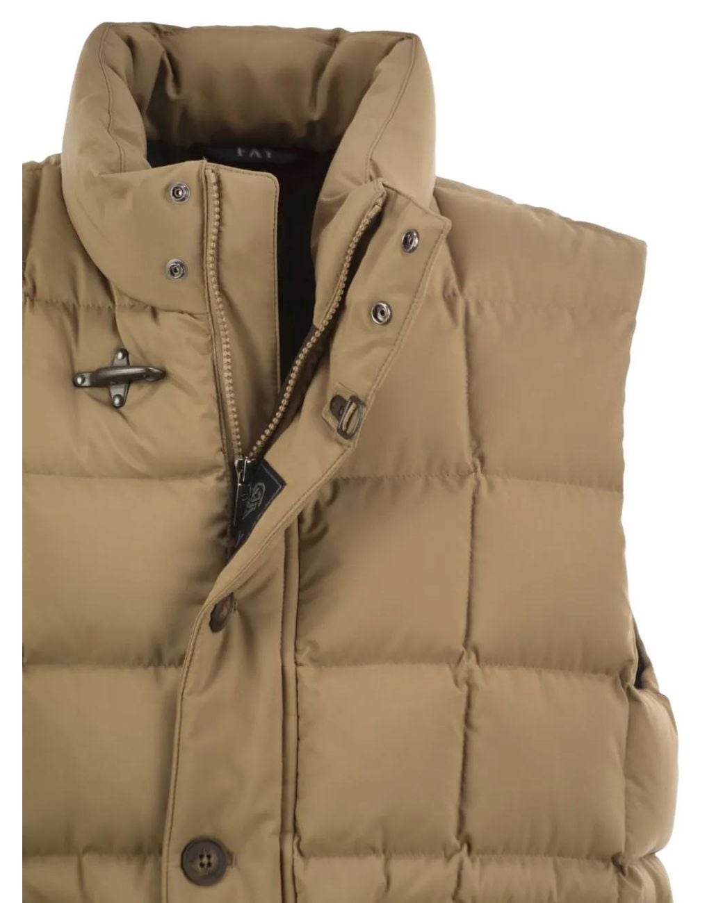 Fay Natural Quilted Hook Gilet for men