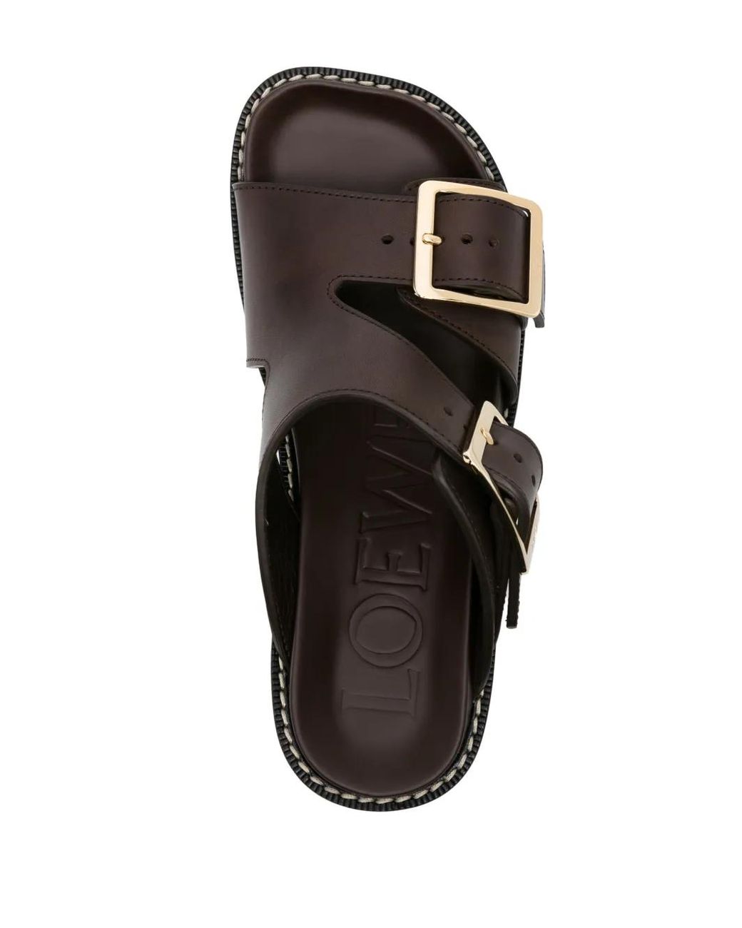 Loewe Black Ease Leather Sandals