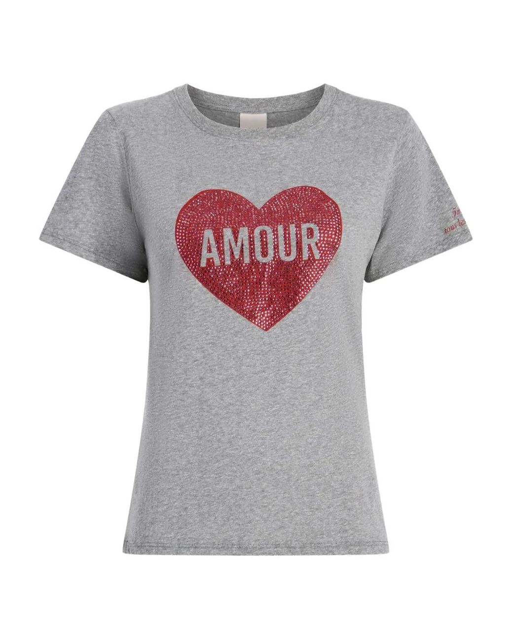 Cinq À Sept Gray Heart-Embellished T-Shirt