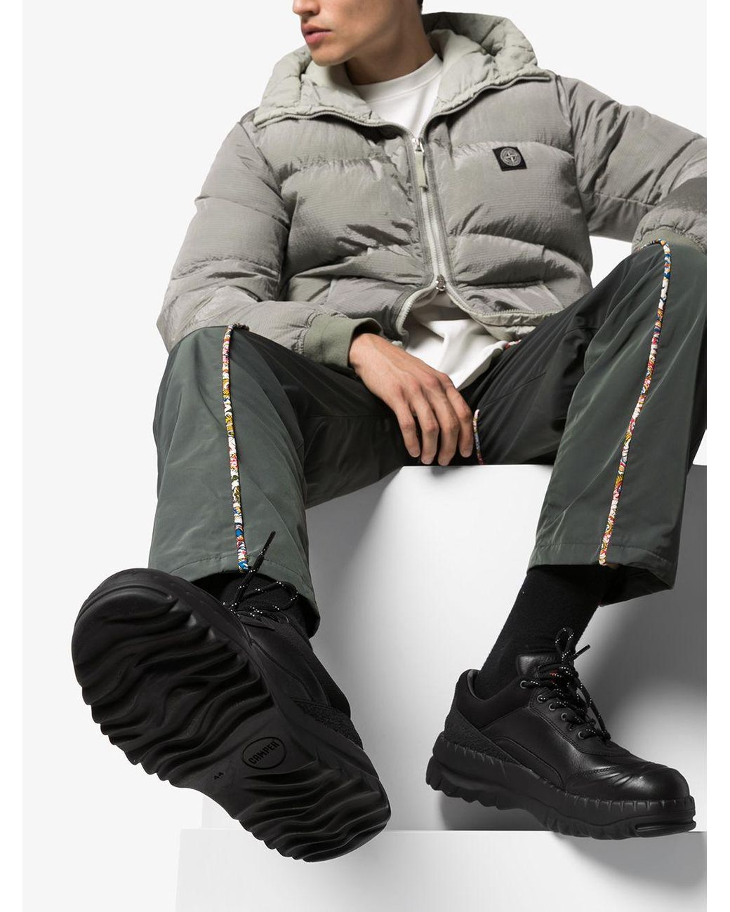 Camper X Kiko Kostadinov Panelled Leather Sneakers in Black for Men | Lyst
