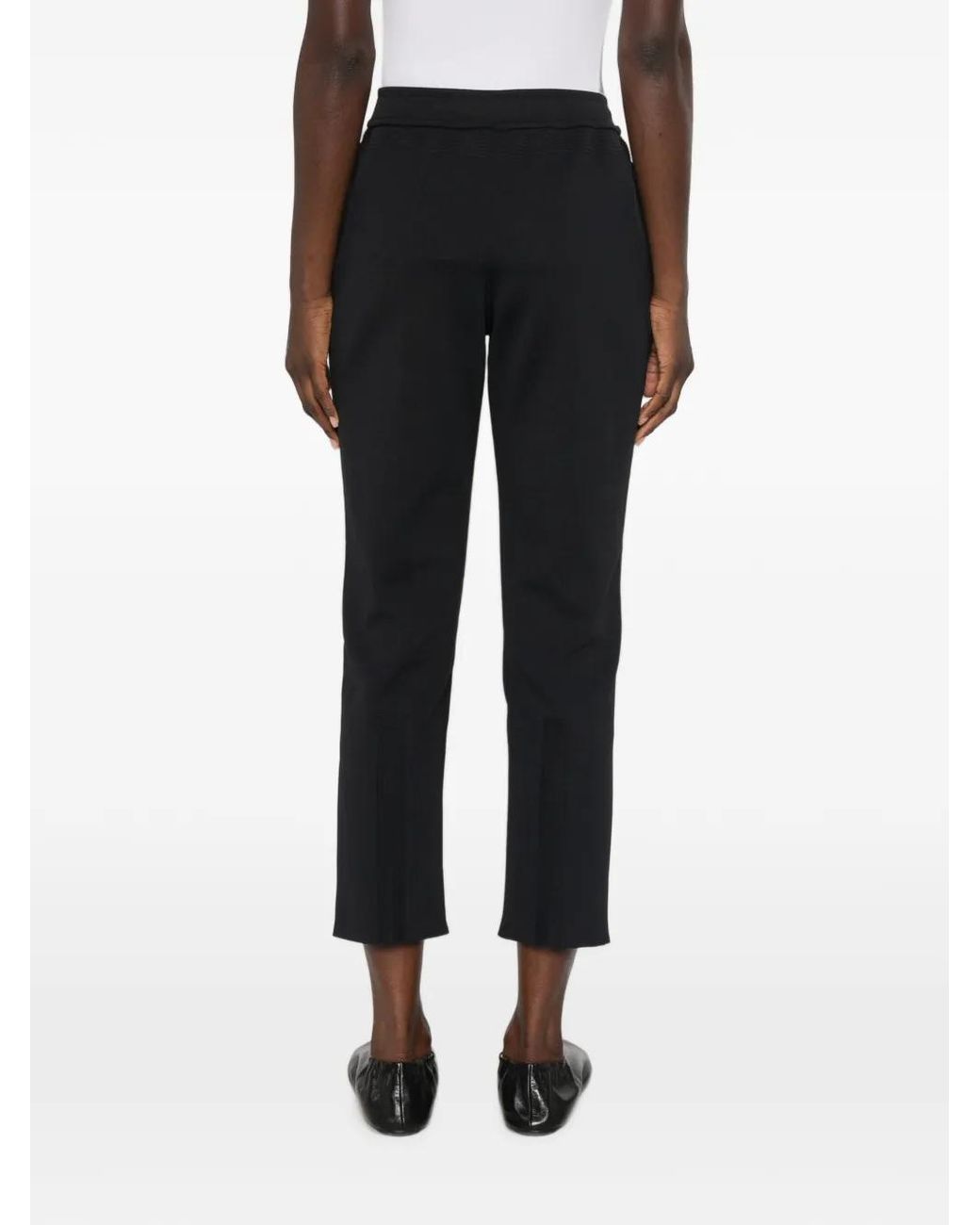 CFCL Black Tapered-Leg Cropped Trousers