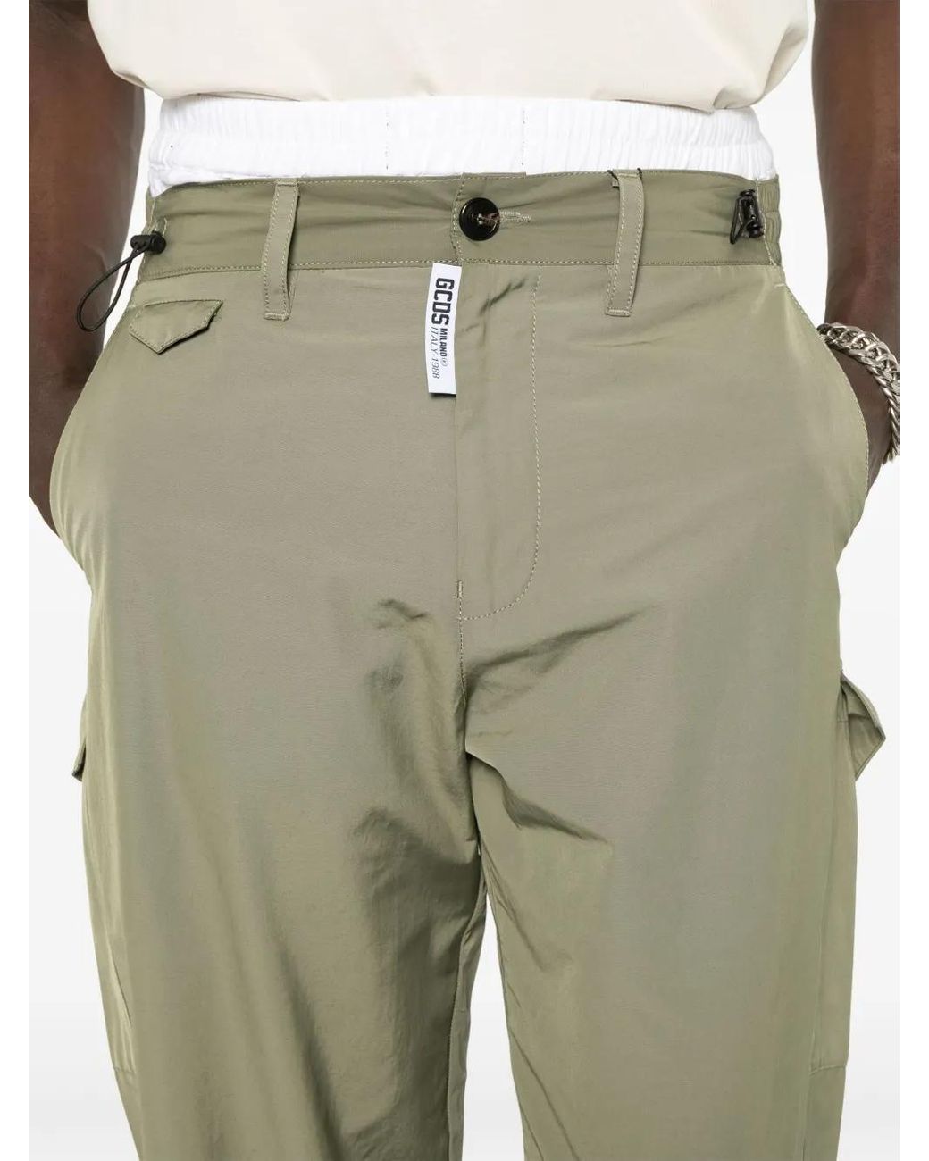 Gcds Green Poplin Pants for men