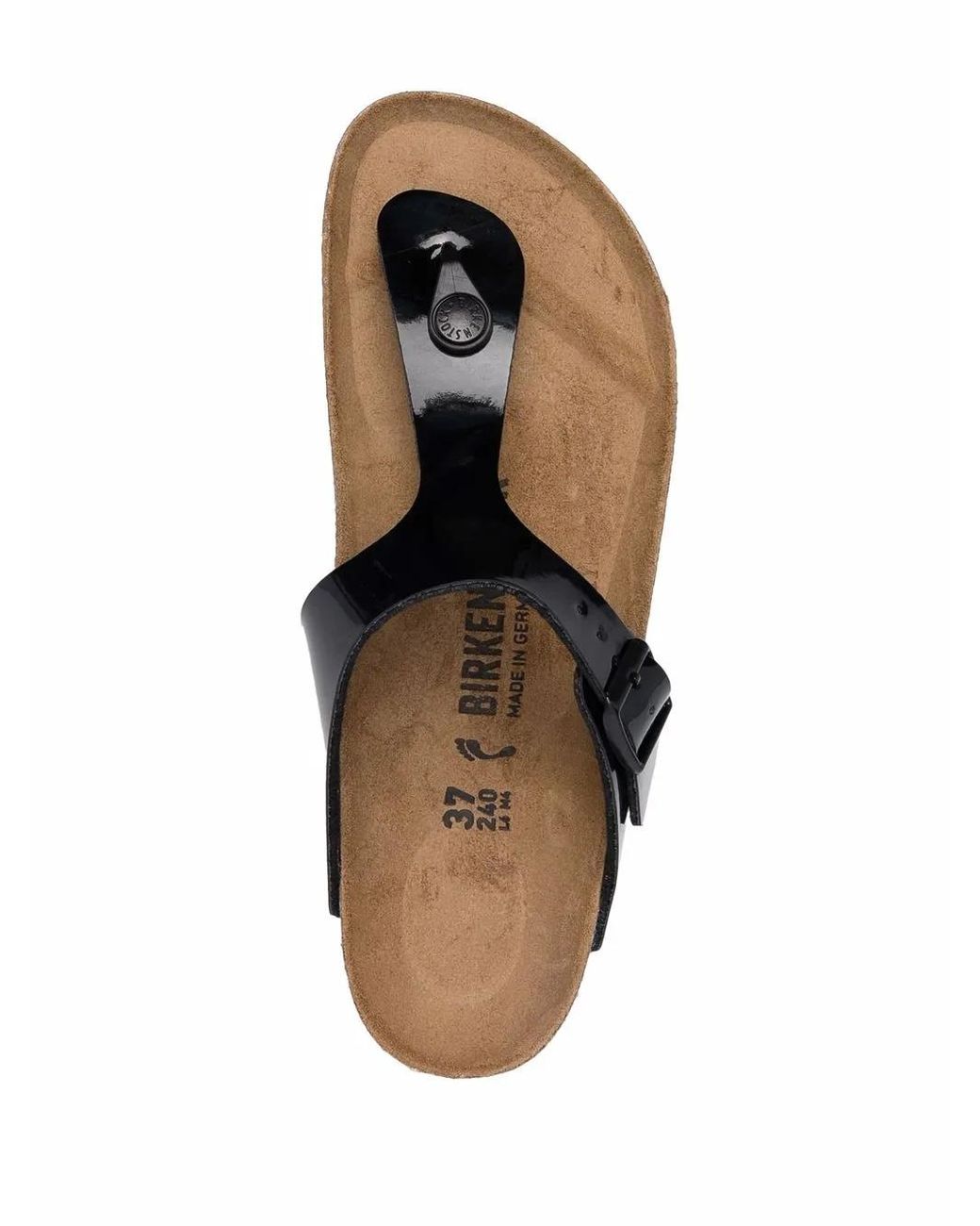 Birkenstock Black Gizeh Patent-Leather Sandals