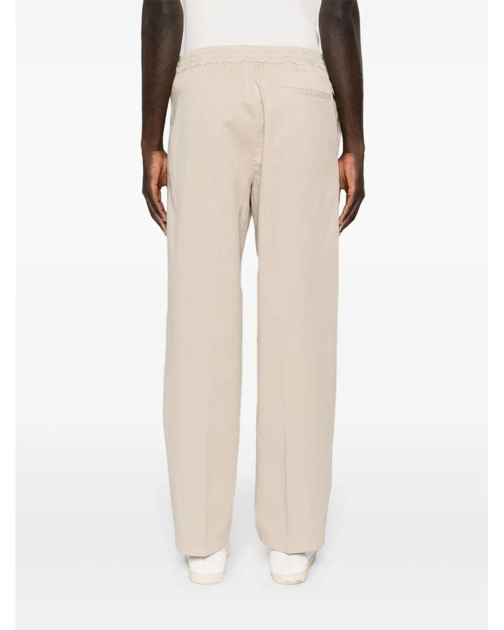 Canali Natural Drawstring-Waist Straight-Leg Trousers for men