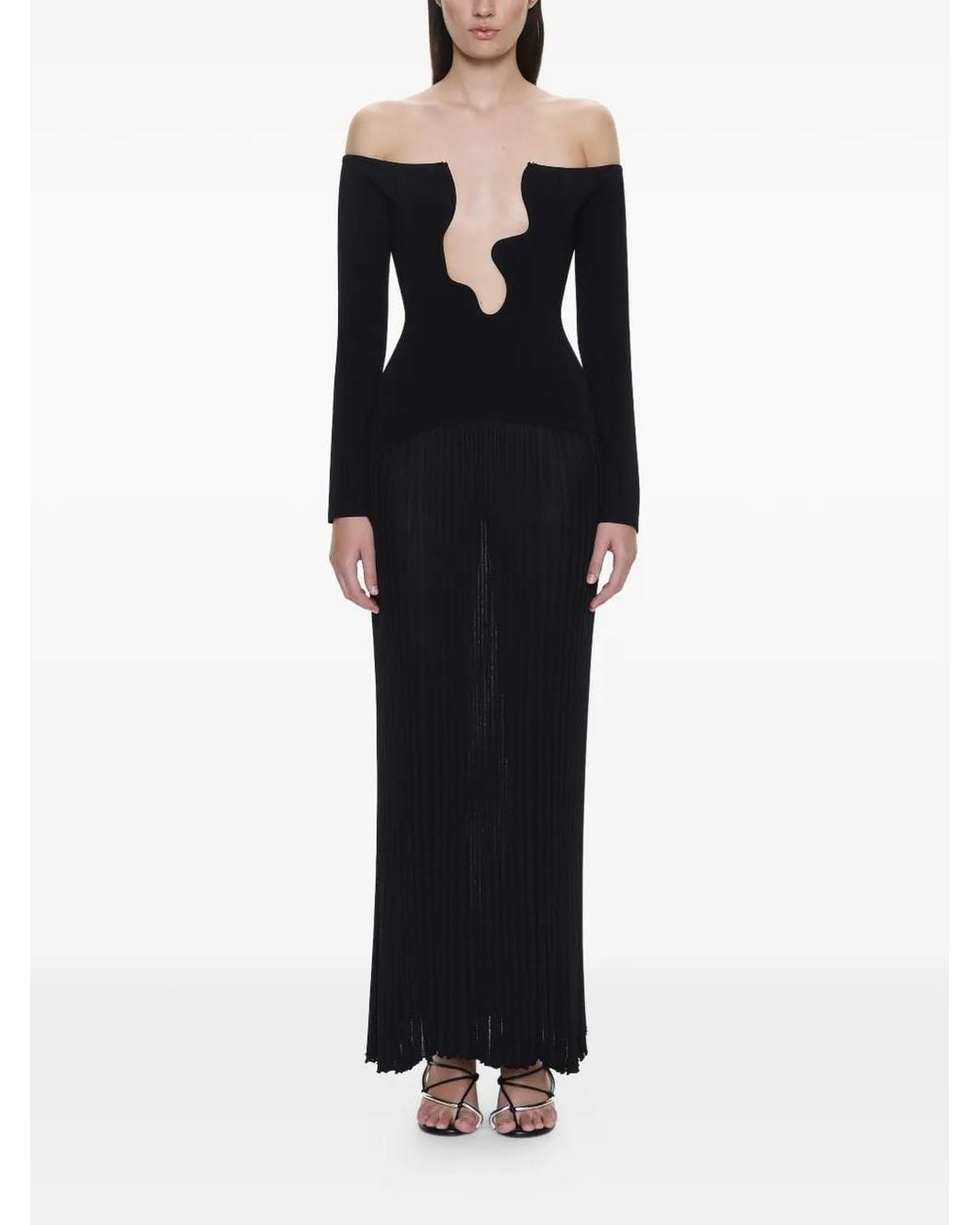 Christopher Esber Black Salacia Midi Dress