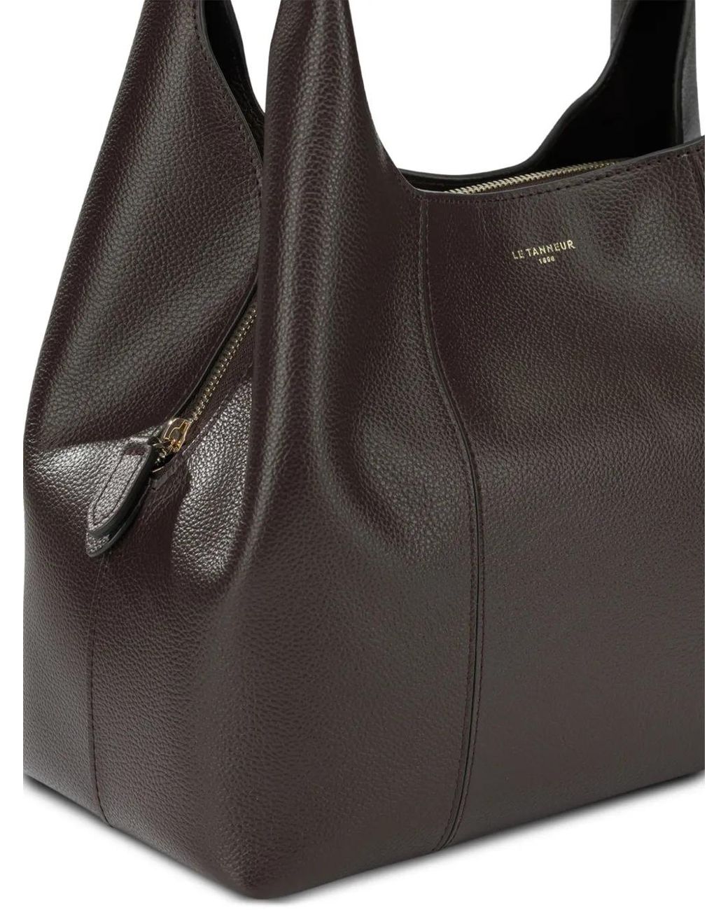 Le Tanneur Black Medium Juliette Grained Leather Shoulder Bag